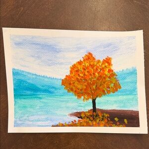 Vibrant Autumn Tree Art